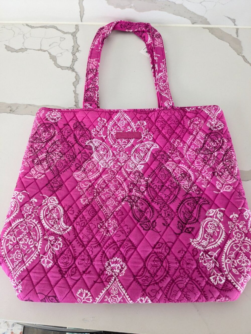 Brand New Vera Bradley Tote in Stamped Paisley fabric